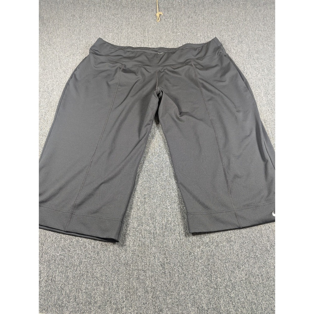 Nike Dri-FIT Womens Black Athletic Training Shorts Plus Size 2X Performance